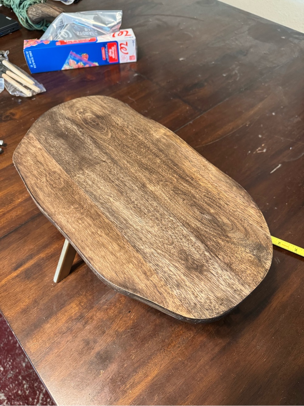 Wooden Oval Serving Board in Brown - Home Accents Decor